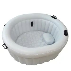 Piscina gonfiabile bianca per la nascita con cuscino del sedile e manici