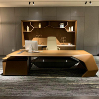 Bureau de direction en bois massif haut de gamme, design moderne, modulaire, usage commercial, élégant