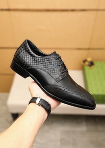 Chaussures Richelieu polyvalentes pour homme en cuir véritable noir avec ruban vert foncé, à lacets ou à enfiler, pour mariage et occasions formelles quotidiennes - Product Image 4