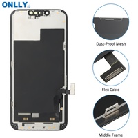 Layar LCD HP Gratis Ongkir untuk iPhone 14 13 Pro Max 13 Mini, Layar untuk iPhone 13 Pro Max LCD, Layar HP OLED Pengganti