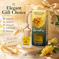 Parfum pour voiture 8ml, flacon en verre avec bouchon en bois, diffuseur d'air suspendu pour voiture, parfum personnalisé, OEM ODM, fournisseur BSCI
