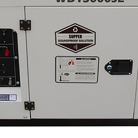 Générateur diesel silencieux AUCAN WD13000SE, groupe électrogène portable insonorisé avec AVR pour usage domestique et industriel