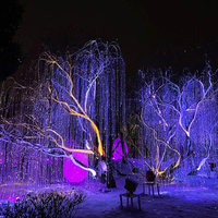 Arbre de Noël LED à Fibre Optique, Veilleuse Fantastique Décorative Intérieure et Extérieure, Effet Avatar avec Changement de Couleur