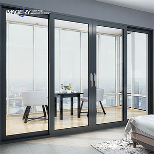 <span class=keywords><strong>Porte</strong></span> <span class=keywords><strong>coulissante</strong></span> en alliage d'aluminium, <span class=keywords><strong>porte</strong></span> <span class=keywords><strong>coulissante</strong></span> en verre à rupture de pont thermique <span class=keywords><strong>simple</strong></span> pour balcon, cuisine, salon, silencieuse - Product Image 6