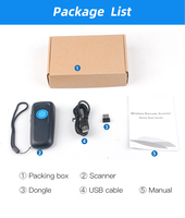 Mini escáner de código de barras portátil, lector de código QR, 1D, 2D, con interfaz USB BT, aplicación Android, escaneo de almacén