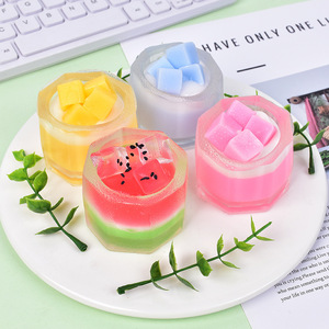Jouets de décompression à presser en TPR de haute qualité, mignons, en forme de coupes à pudding, pour la relaxation et la promotion, pour enfants et adultes - Product Image 2