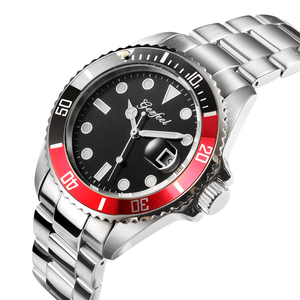 Reloj de Pulsera de Acero Inoxidable de Alta Calidad de 41 mm, Resistente al Agua 3ATM, con Esfera Luminosa con Índices Remachados, para Hombre, Uso Diario - Product Image 1