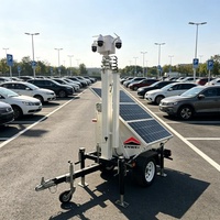 Cámara de Seguridad con Energía Solar para Protección Ambiental, Remolque de Vigilancia CCTV, Mini Remolque de Seguridad Solar para Terminal Portuario