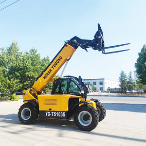 Chariot télescopique multi-usages 4 tonnes avec accessoires fourche <span class=keywords><strong>et</strong></span> benne, transpalette télescopique - Product Image 1