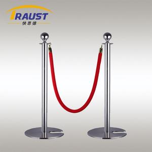 Traust traditionnel événement fête U forme empilable velours suspendu garde-corps barrière poteau poteau rouge tapis poteaux pour foule - Product Image 6
