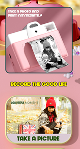 Q8 Çocuklar için MOS Sensörlü ve MicroSD 1200mAh Pilli Anında Baskı Fotoğraf Yazıcılı Anında Dijital Fotoğraf Makinesi-Noel Doğum Günü Hediye Kutusu - Product Image 5
