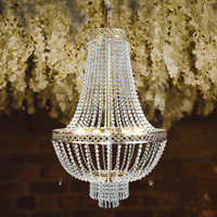 Magnifique nouveau lustre empire en cristal acrylique bon marché pour la décoration de centres de table de mariage d'événement