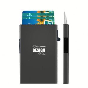Tarjetero Minimalista Inteligente Personalizado con Bloqueo RFID y Diseño Metálico Delgado para Regalo Promocional - Product Image 1