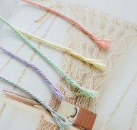 Bojavy — fils d'emballage en coton peigné, cordon en macramé, 2mm, pour bricolage, tricot à la main, sacs Crochet, vente en gros