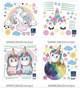 Autocollants muraux lumineux mignons et minuscules, <span class=keywords><strong>licorne</strong></span>, animal, univers, étoile, brillent dans le noir, décoration murale pour chambre d'enfant, chambre de bébé, décoration de la maison - Product Image 3