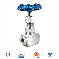 Vanne à soupape manuelle en acier inoxydable ODM pour service au chlore, avec siège métallique, PN160 3/4 pouce