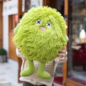 Kawaii Big Eye Monster Plush Doll Cartoon Coral Fleece Creative Little Monster Plush Throw Pillow 40cm Big Plush Toys