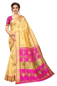 New Trending Banarasi Silk <b>Saree</b> <b>Blouse</b> Piece Free Size Party Wear Indian Women's Sari Wholesale Surat - Product Image 3