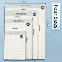 Bloc-notes détachable A4/B5, carnet ligné avec couverture en PP, bloc de brouillon pour étudiants