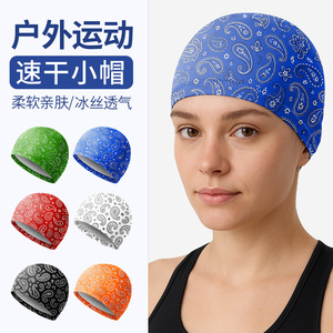 Casquette de sport à imprimé Paisley, séchage rapide, respirante, en soie glacée, pour course à pied et cyclisme en plein air, unisexe adulte - Product Image 1