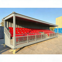 Structure modulaire de conteneurs personnalisés pour événements en plein air avec sièges de stade en aluminium, gradins en plein air pour terrain de football