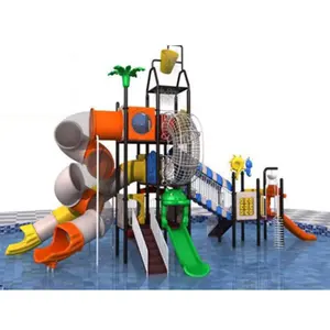 OEM factory plastic water park slide amusement park products galvanized pipe commercial large water play equipment
