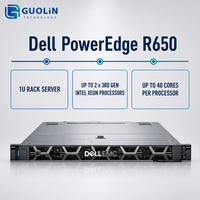Nouveau serveur rack Dell PowerEdge R650 1U pour la virtualisation haute densité et le calcul en nuage, avec processeur Intel Xeon, mémoire DDR4 et stockage SSD