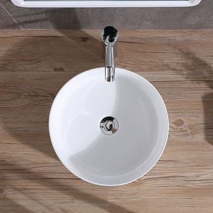 Vasque de Comptoir en Céramique Blanche Moderne, Facile à Nettoyer, Installation sur le Dessus, pour Salle de Bain, Garantie de 2 Ans - Product Image 4