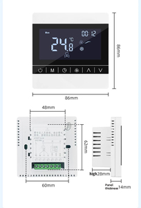Termostato inteligente de bobina de ventilador de agua de cristal líquido para calefacción de suelo DE AIRE ACONDICIONADO CENTRAL Control de temperatura OEM/ODM - Product Image 4