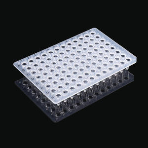 Haiwa LAB OEM plastik transparan, tepi transparan <span class=keywords><strong>96</strong></span> <span class=keywords><strong>Well</strong></span> 0.1ml 0.2ml pelat PCR untuk penggunaan di Lab - Product Image 2