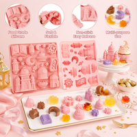 Moule à gâteau en silicone antiadhésif Candyer, design Château, qualité alimentaire, réutilisable, mignon, magnétique, pour chocolat et bonbons DIY