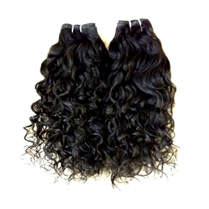 Cabello Humano Virgen de Donante Joven Indio SIN PROCESAR, Proveedores de Extensiones de Cabello Humano, Mechones de Cabello Indio Rizado y Ondulado Sin Procesar con Cutícula Alineada - Product Image 1