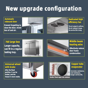 Meilleures ventes : Équipement de réfrigération commercial à refroidissement par air, congélateur de cuisine quatre portes en acier inoxydable à <span class=keywords><strong>dégivrage</strong></span> <span class=keywords><strong>automatique</strong></span> - Product Image 5
