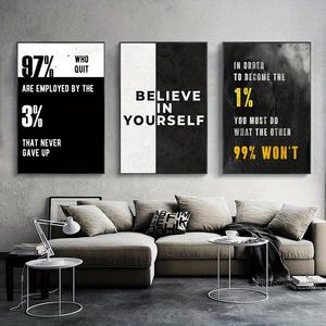 Nuevos diseños, póster motivacional, arte de <span class=keywords><strong>pared</strong></span>, <span class=keywords><strong>frases</strong></span> mentales, palabras inspiradoras, lienzo, pintura de porcelana de cristal, impresiones - Product Image 1