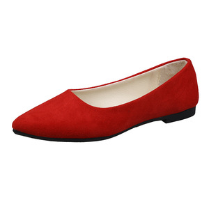Colección Primavera Verano Nuevas mujeres Gamuza Tallas grandes Punta estrecha Boca baja Sólido Zapatos <span class=keywords><strong>DE</strong></span> TRABAJO <span class=keywords><strong>DE</strong></span> MODA - Product Image 5