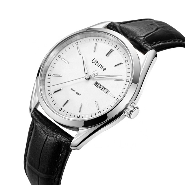 Utime Original Luxury Ultra Thin Watch Men Slim with Date Brand Relogio Masculino Leather Wristwatch Private Label Custom