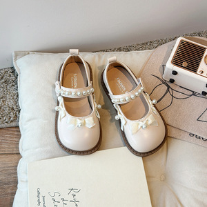 2025 primavera otoño niñas Lolita zapatos de cuero con estilo nueva suela suave perla princesa baile rendimiento zapatos para medio grande - Product Image 5