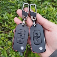 Étui en cuir pour clé de voiture Renault Logan 2 Stepway Sandero Duster 2019 2020, porte-clés, coque de protection, accessoires de voiture