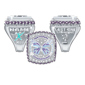 แหวนแชมป์โลหะเคลือบสีเงินสีทองโลโก้แบบออกแบบได้ตามต้องการ - Product Image 4