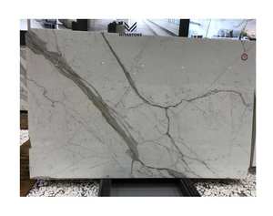 Marbre blanc Calacatta écologique sur mesure, design moderne, poli, imperméable pour les encadrements de cheminée, les dessus de table, les panneaux muraux - Product Image 1