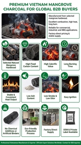 TPN Natural Hardwood Lump Charcoal for <b>BBQ</b>, Restaurant & Industrial Use Vietnam Mangrove Charcoal Manufacturer - Product Image 4