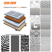 Panneaux de bardage extérieur en aluminium perforé pour façade architecturale moderne, pour centre commercial, villa, hôtel, hôpital, design découpé au laser