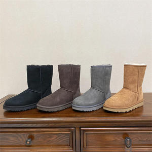 Bottes d'hiver <span class=keywords><strong>en</strong></span> peau de mouton véritable respirantes et thermiques pour femmes, semelle <span class=keywords><strong>en</strong></span> <span class=keywords><strong>caoutchouc</strong></span> antidérapante, UGGS - Product Image 6
