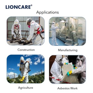 Dùng một lần không dệt màu Overalls SMS loại 5 6 chống tĩnh yếm cho xây dựng và amiăng làm việc - Product Image 6