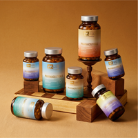 Contenants de capsules personnalisés 75ml 100ml 120ml 150ml 200ml 250ml 300ml 400ml 500ml Bouteille en verre ambré pharmaceutique pour comprimés