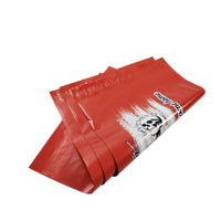 Sacs d'expédition en polyéthylène rouge imprimés sur mesure, auto-adhésifs, pour cadeaux de vétérans, vêtements, enveloppes de livraison étanches