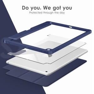 Porte-crayon magique Flip PU Tablet Leather Smart Clear PC Shell <span class=keywords><strong>ipad</strong></span> case Tablet Silicone Cover pour <span class=keywords><strong>iPad</strong></span> 9.7 5/6/7th Air 1st 2nd - Product Image 3