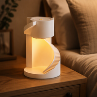 Lampe chauffe-cire électrique de luxe en cristal, réglable en hauteur, avec minuterie et intensité variable, pour aromathérapie à domicile