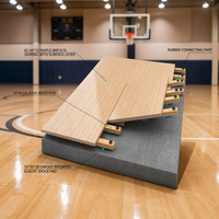 Revêtement de sol en bois pour terrain de basket-ball approuvé par la FIBA |   Plancher en bois dur FH FH-PDLOCK en érable, 22 mm d'épaisseur, absorption des chocs, sport