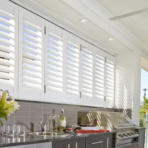 Customized Made Wooden and PVC Window Shutters Plantation for Window